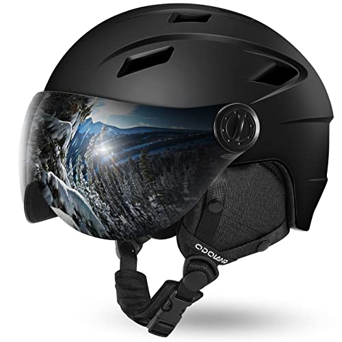 Odoland Erwachsene Skihelm Skihelm mit Visier, Leichter Race-Helm mit Helmvisier für Männer und Frauen, Snowboardhelm Odoland Erwachsene Skihelm Skihelm mit Visier, Leichter Race-Helm mit Helmvisier für Männer und Frauen, Snowboardhelm von Odoland