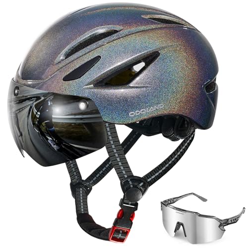 Odoland Fahrradhelm mit Magnetische Visier und Sportbrille, Abnehmbarer Schutzbrille Fahrradhelm, Cityhelm Urban Rennradhelm für Erwachsenen Herren Damen Odoland Fahrradhelm mit Magnetische Visier und Sportbrille, Abnehmbarer Schutzbrille Fahrradhelm, Cityhelm Urban Rennradhelm für Erwachsenen Herren Damen von Odoland