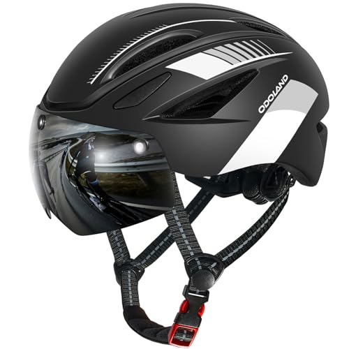 Odoland Fahrradhelm mit Magnetvisier für Erwachsene, Leichter Radhelm mit abnehmbarem Sonnenvisier Atmungsaktiv MTB Helm für Damen und Herren Odoland Fahrradhelm mit Magnetvisier für Erwachsene, Leichter Radhelm mit abnehmbarem Sonnenvisier Atmungsaktiv MTB Helm für Damen und Herren von Odoland