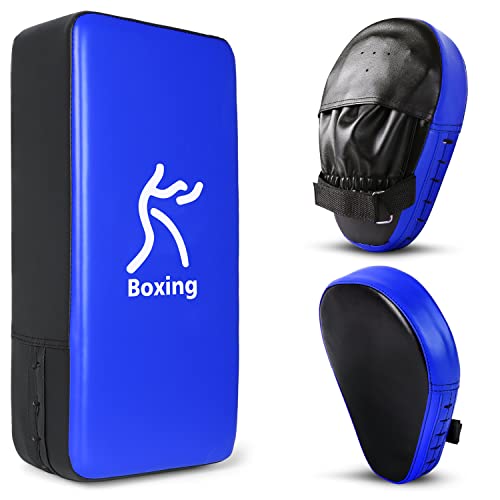 Odoland Handpratzen Set 2 IN 1 mit PU Pratzen Schlagpolster für Boxsack Boxen Kickboxen Boxtraining Kampfsport Pratze Thai Kick Boxen Pratzen Blau Odoland Handpratzen Set 2 IN 1 mit PU Pratzen Schlagpolster für Boxsack Boxen Kickboxen Boxtraining Kampfsport Pratze Thai Kick Boxen Pratzen Blau von Odoland