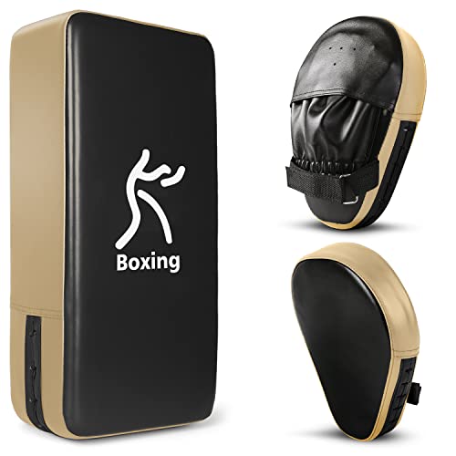 Odoland Handpratzen Set 2 IN 1 mit PU Pratzen Schlagpolster für Boxsack Boxen Kickboxen Boxtraining Kampfsport Pratze Thai Kick Boxen Pratzen Schwarz Odoland Handpratzen Set 2 IN 1 mit PU Pratzen Schlagpolster für Boxsack Boxen Kickboxen Boxtraining Kampfsport Pratze Thai Kick Boxen Pratzen Schwarz von Odoland