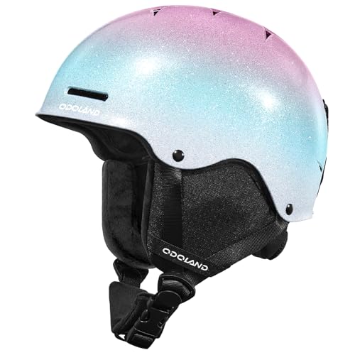 Odoland Skihelm, Glitzer Snowboardhelm für Damen und Mädchen Optimaler Schutz Größenverstellbar Belüftungssystem Skibrille Kompatibel Snowboard zum Skifahren Odoland Skihelm, Glitzer Snowboardhelm für Damen und Mädchen Optimaler Schutz Größenverstellbar Belüftungssystem Skibrille Kompatibel Snowboard zum Skifahren von Odoland