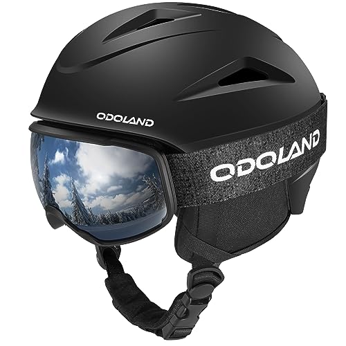 Odoland Skihelm mit Skibrille für Skifahren und Snowboard, Einstellbare Größenverstellbar, mit Ohrenschützern für Männer Frauen und Jugendliche Odoland Skihelm mit Skibrille für Skifahren und Snowboard, Einstellbare Größenverstellbar, mit Ohrenschützern für Männer Frauen und Jugendliche von Odoland