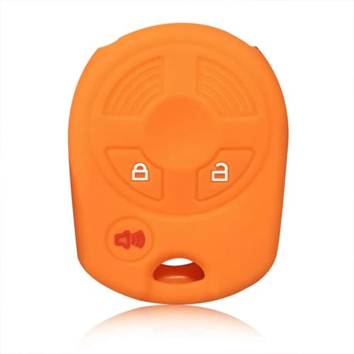 Odongk Silikon-Autoschlüssel-Abdeckung für F-ord Transit für F-ocus Escape C-MAX Funkschlüssel-Schutzhülle, Schlüsselhalter, schlüssellos, Orange von Odongk