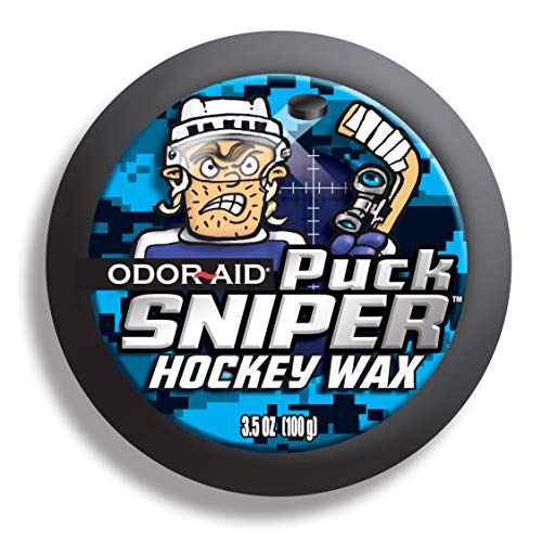 Odor Aid Puck Sniper Hockey Wachs 100g, Eishockey Schlägerwachs (blau) von Odor Aid