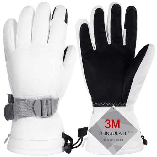 Odtmger Ski-Handschuhe, Winterhandschuhe, wasserdichte Winter-Ski-Handschuhe, warme, atmungsfähige Schneehandschuhe für Jungen und Mädchen, die im Freien im kalten Winter Sport Treiben von Odtmger