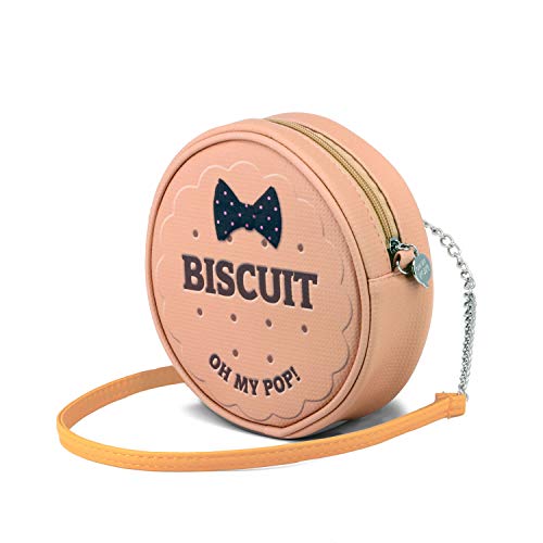 Oh My Pop! Biscuit-Runde Umhängetasche, Beige von Oh My Pop!