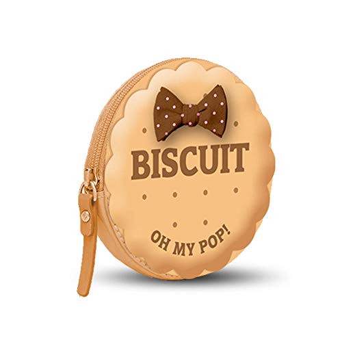 Oh My Pop! Biscuit-Runder Geldbörse, Beige von Oh My Pop!