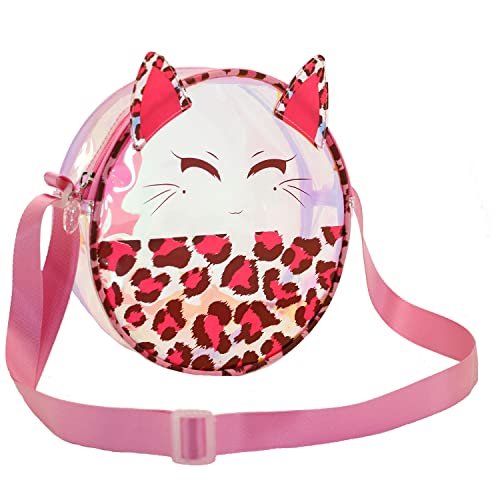 Oh My Pop! Feline-Laser Runde Schultertasche, Rosa von Oh My Pop!