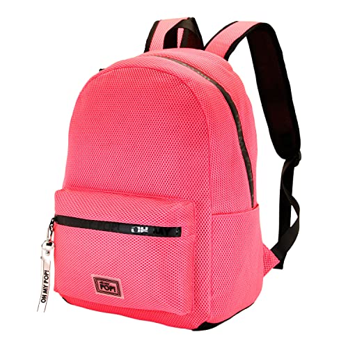 Oh My Pop! Fucsia Neon-Mesh Rucksack, Rosa von Oh My Pop!