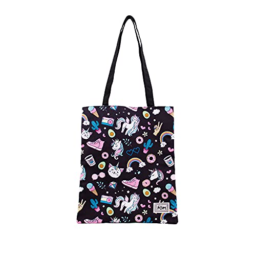 Oh My Pop! Illusion-Shopping Bag Einkaufstasche, Schwarz von Oh My Pop!