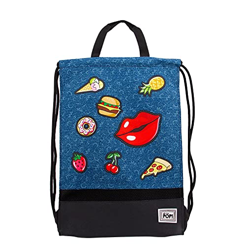 Oh My Pop! Patches-Storm Turnbeutel mit Griffen, Dunkelblau Oh My Pop! Patches-Storm Turnbeutel mit Griffen, Dunkelblau von Oh My Pop!