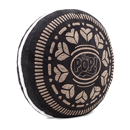 Oh My Pop Pop! Black Cookie-Pillow Cushion (Large) Reisekissen, 38 cm, Schwarz (Black) von Oh My Pop!