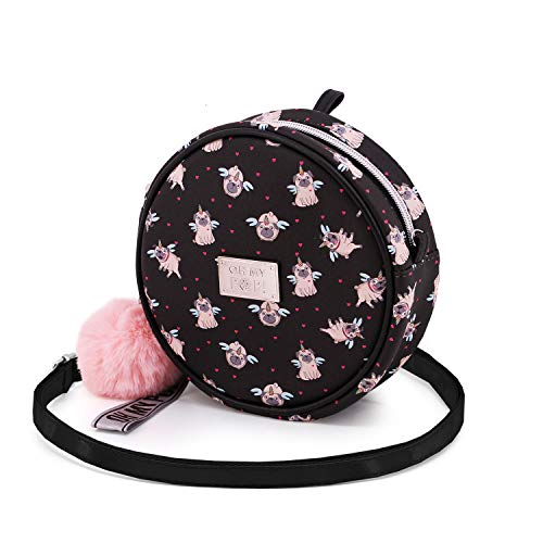 Oh My Pop! Pug-Runde Schultertasche, Schwarz Oh My Pop! Pug-Runde Schultertasche, Schwarz von Oh My Pop!