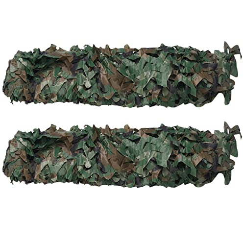 Oikabio 2 x Jagd-Camouflage-Netz, ideal für Sonnenschutz, Camping, Jagd, Party-Dekoration, 3 m x 2 m von Oikabio