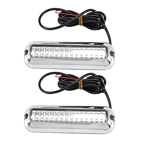 Okeeyseda 2 StüCke 42 LED Boot Ablassen Licht Boots Licht Blau Unterwasser Ponton Marine Licht von Okeeyseda