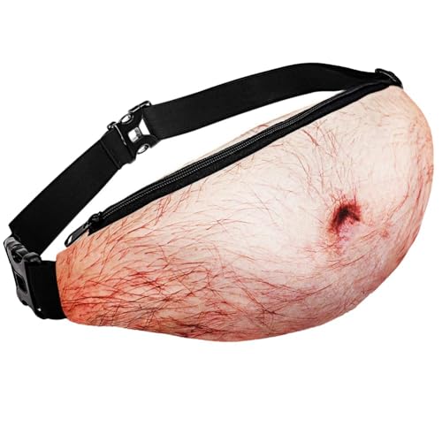 Okeeyseda 3D-Männer-Bierbauch-Hüfttaschen, 3D-Männer-Bauchtasche, Lustiges Geschenk, wasserdichte Tasche von Okeeyseda