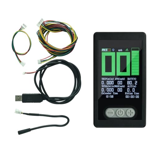 Okeeyseda EBike Tachometer Fahrrad LCD-Anzeigemesser mit GPS PAS Gear Smart LCD-Bildschirm IP65 für Elektrisches Mountainbike Dashboard von Okeeyseda