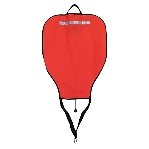 Okeeyseda Tauch-Nylon-Hebesack, Gut Sichtbarer Auftriebssack mit Offenem Boden, Bergungssack-Schwimmerboje (Rot) von Okeeyseda