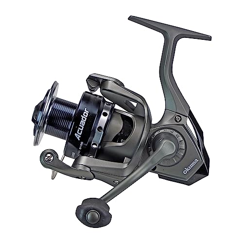 Okuma Acuador 4BB ACU-5000A Leichtgewichtige Süßwasser-Spinnrolle, Stahlantrieb, Schwarz Okuma Acuador 4BB ACU-5000A Leichtgewichtige Süßwasser-Spinnrolle, Stahlantrieb, Schwarz von Okuma