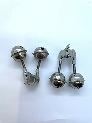 Olax 2X Metall Angelruten Glocke, Ring, Doppelte Bissanzeiger Klammen, 4cm von Olax