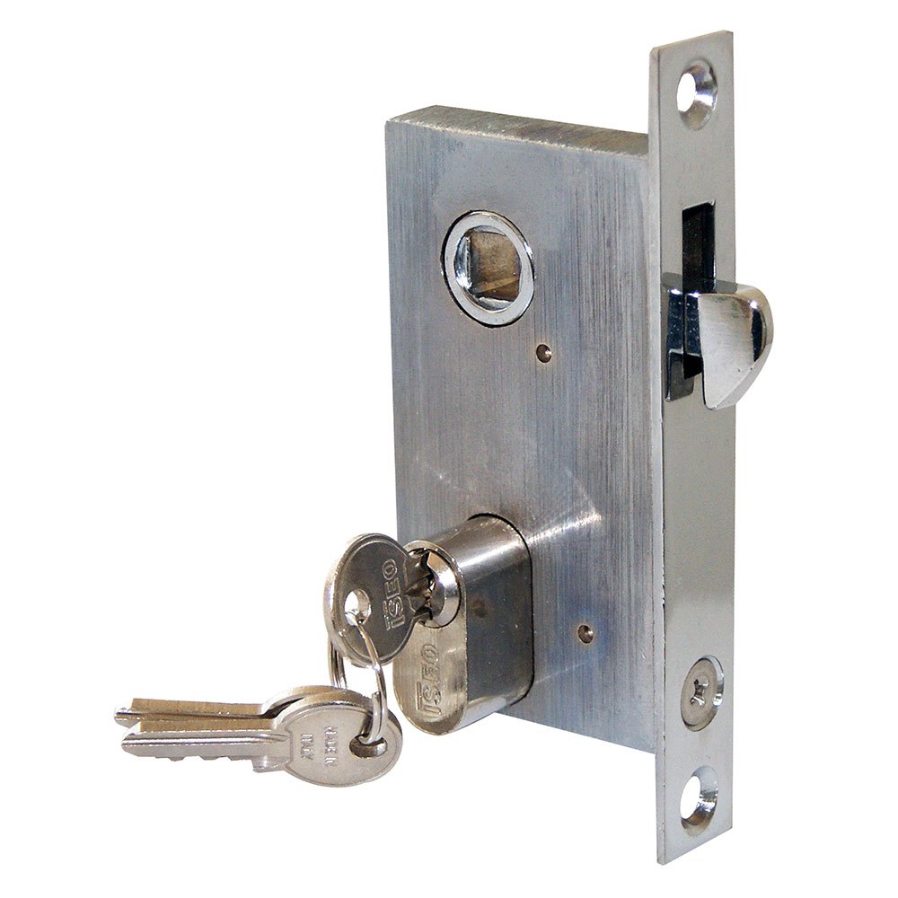 Olcese Ricci Chromed Brass Door Lock Golden 60 x 54 mm von Olcese Ricci