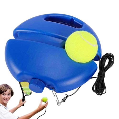 Oldmoom Bounce Back Tennisball,Tennis Trainer Rebound Ball - Tennisball-Trainer-Set,Rebound-Übungsgerät mit Schnur, tragbarer Ballkontrolltrainer für Anfänger und Sportübungen von Oldmoom