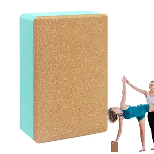 Oldmoom Yoga-Block aus Kork, Yoga-Blöcke mit hoher Dichte - Mehrzweck-Übungsblock mit hoher Dichte | Weiche tragbare Übungsblöcke, Yoga-Zubehör für den Innen- und Außenbereich für das Heimstudio von Oldmoom