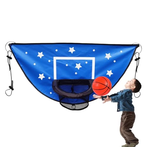 Trampolin -Basketball -Reifenbefestigung, Basketballtor für Trampolin - Basketball -Netz für Kinder Dunking,Basketball -Hoop für Dunk Fit, Trampolinzubehör für alle Alterser von Oldmoom