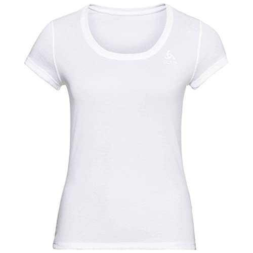 Odlo Damen Active F-dry Light Eco_141161 Funktionsunterwäsche Kurzarm Shirt, Weiß, L EU von Odlo