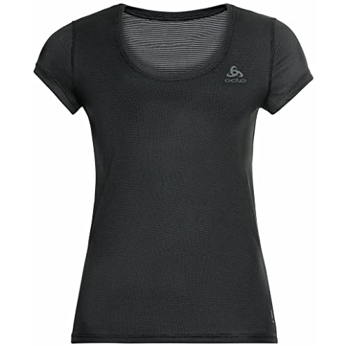 Odlo Damen Active F-dry Light Funktionsunterwäsche Kurzarm Shirt, Schwarz, M EU Odlo Damen Active F-dry Light Funktionsunterwäsche Kurzarm Shirt, Schwarz, M EU von Odlo