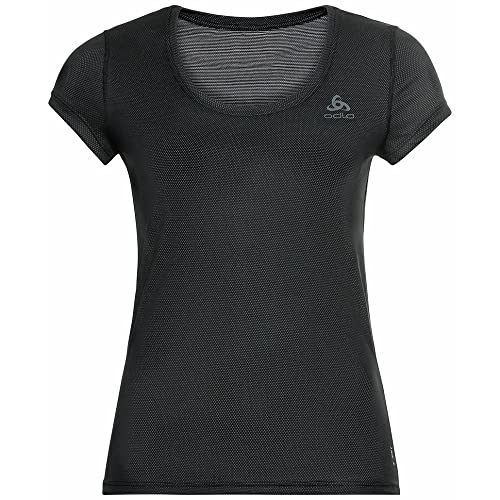 Odlo Damen Active F-dry Light Eco_141161 Funktionsunterwäsche Kurzarm Shirt, Schwarz, S EU von Odlo