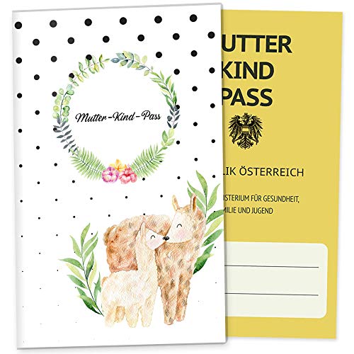 OLGS Mutter-Kind-Passhülle Österreich Mommy Love Dots - Alpaka Design, Schutzhülle für Schwangerschaft, Ideal als Geschenk von Olgs