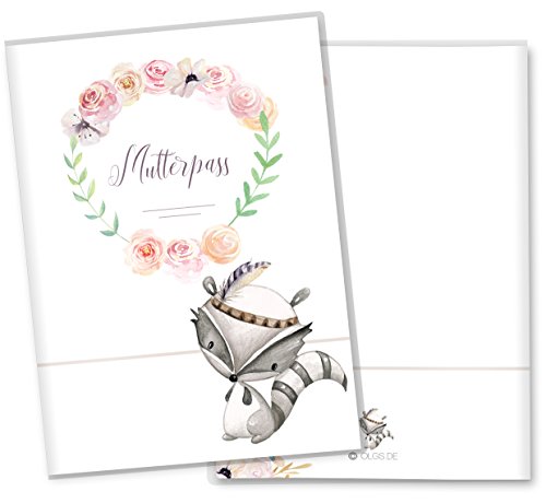 Olgs Mutterpasshülle Cute Boho | Geschenk für Schwangerschaft und werdende Mütter - Mutterpass Hochwertige Schutzhülle mit extra Innentasche ohne Personalisierung, Waschbär Olgs Mutterpasshülle Cute Boho | Geschenk für Schwangerschaft und werdende Mütter - Mutterpass Hochwertige Schutzhülle mit extra Innentasche ohne Personalisierung, Waschbär von Olgs