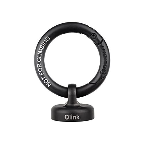 OLIGHT OLINK Tragbarer Magnetischer Ring, Karabinerring aus Edelstahl, kompatibel kleine Taschenlampen, Obulb-Serie (Schwarz) von OLIGHT