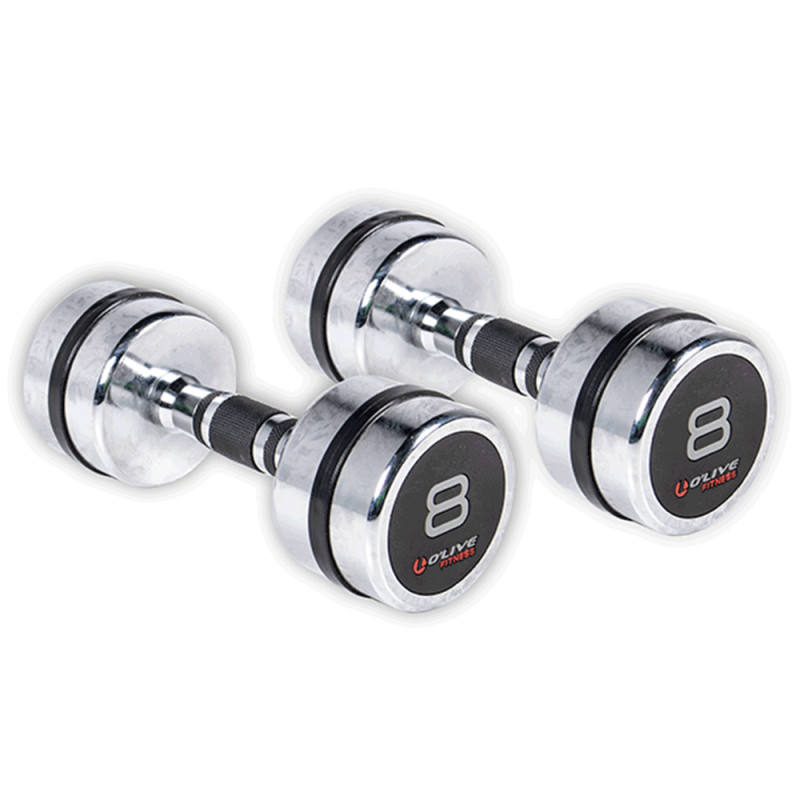 Olive Chromed Dumbbell 8kg 2 Units Silber Olive Chromed Dumbbell 8kg 2 Units Silber von Olive