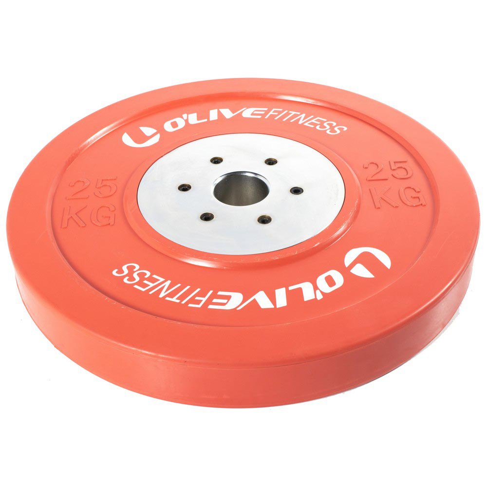 Olive Competition Olympic Bumper Plate 25kg Orange 25 kg von Olive