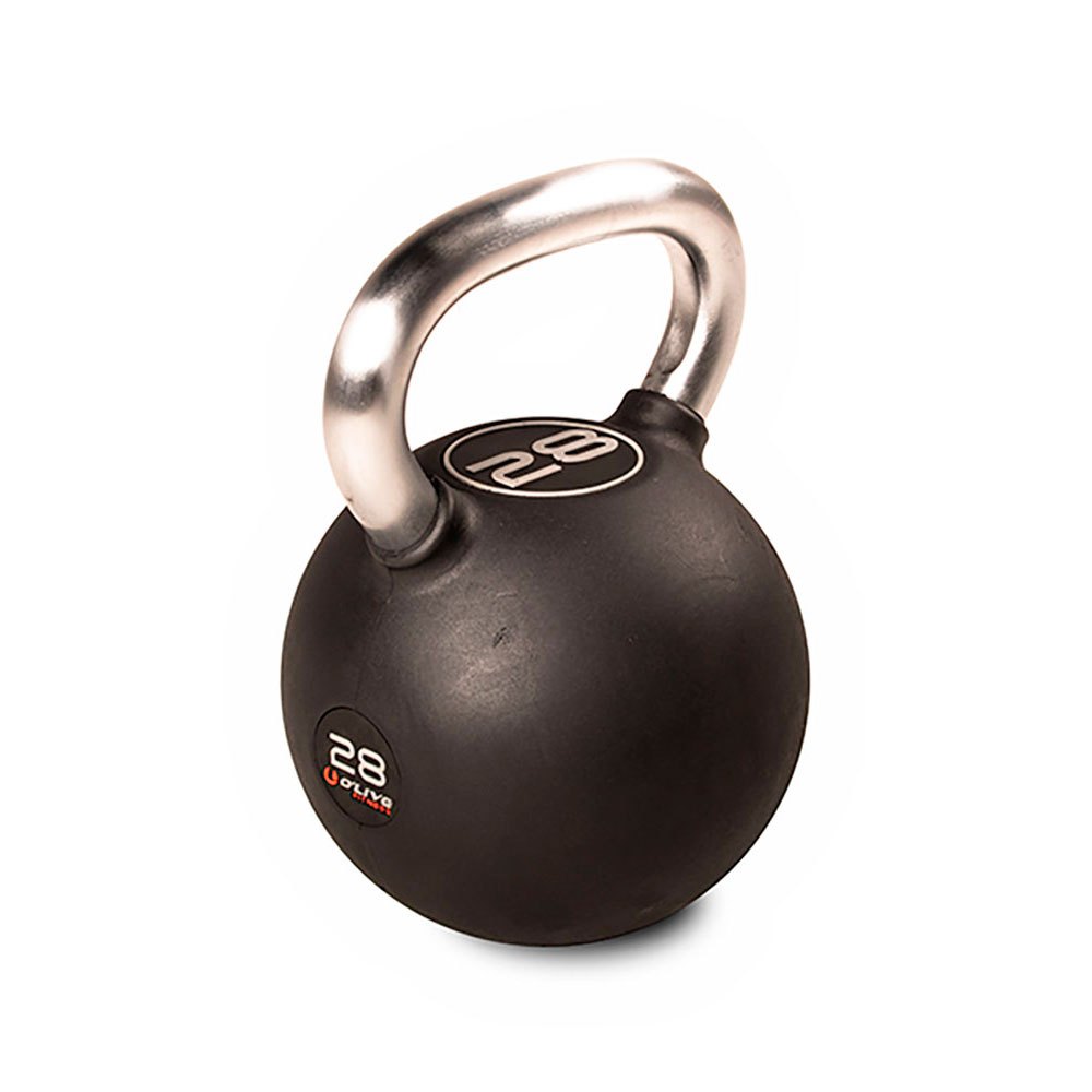 Olive Rubber 28kg Kettlebell Schwarz 28 kg von Olive