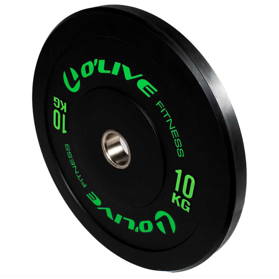 Olive Rubber Coated Weight Plate 10 Kg Unit Silber 10 kg von Olive