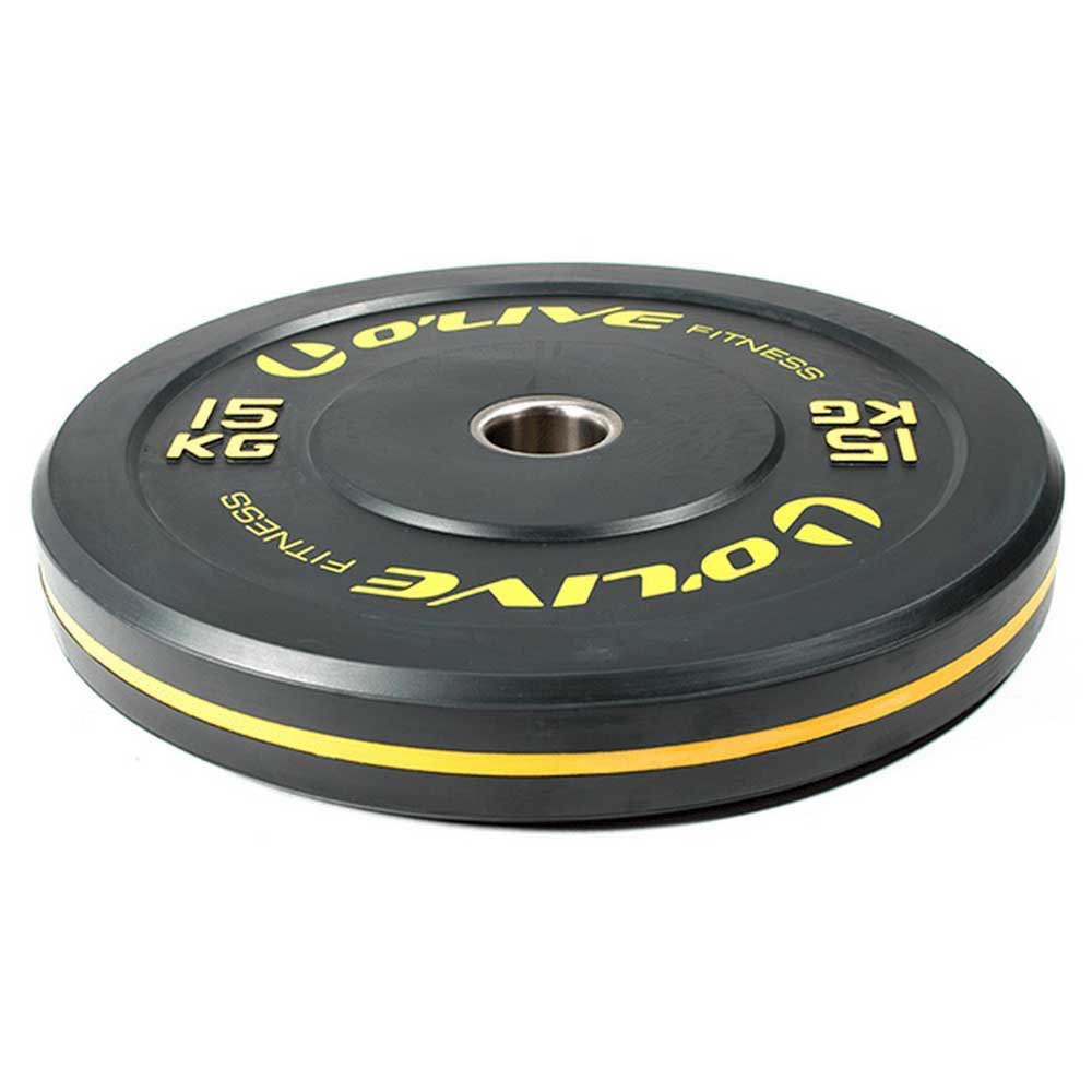 Olive Rubber Coated Weight Plate 15 Kg Unit Silber 15 kg von Olive