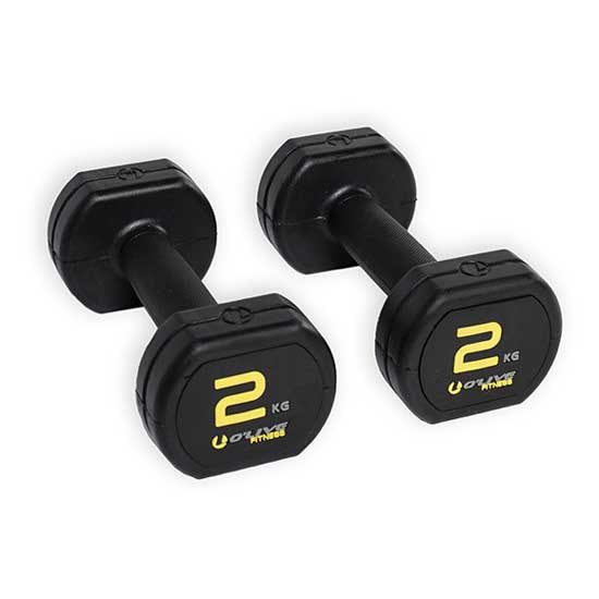 Olive Rubber Dumbbell 2 Units Durchsichtig 2 kg Olive Rubber Dumbbell 2 Units Durchsichtig 2 kg von Olive