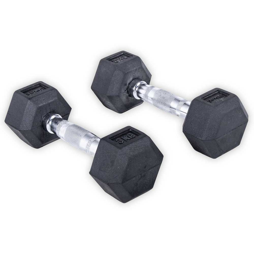 Olive Rubber Hex 3kg Dumbbell 2 Units Schwarz,Silber 3 kg Olive Rubber Hex 3kg Dumbbell 2 Units Schwarz,Silber 3 kg von Olive