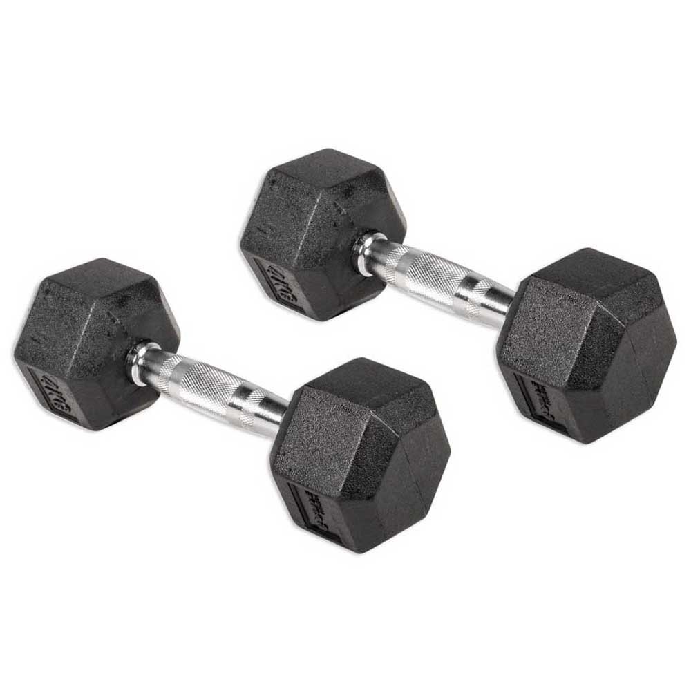 Olive Rubber Hex 5kg Dumbbell 2 Units Schwarz,Silber 5 kg Olive Rubber Hex 5kg Dumbbell 2 Units Schwarz,Silber 5 kg von Olive