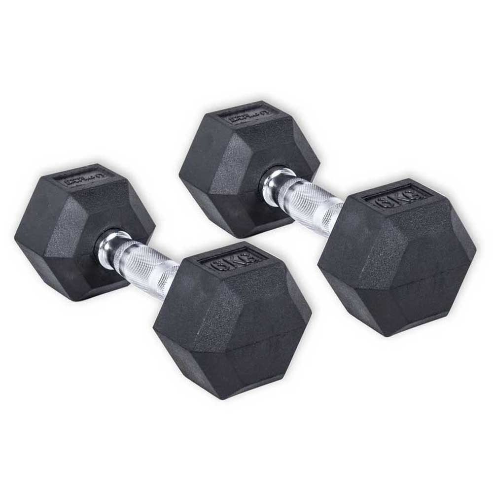 Olive Rubber Hex 6kg Dumbbell 2 Units Schwarz,Silber 6 kg Olive Rubber Hex 6kg Dumbbell 2 Units Schwarz,Silber 6 kg von Olive