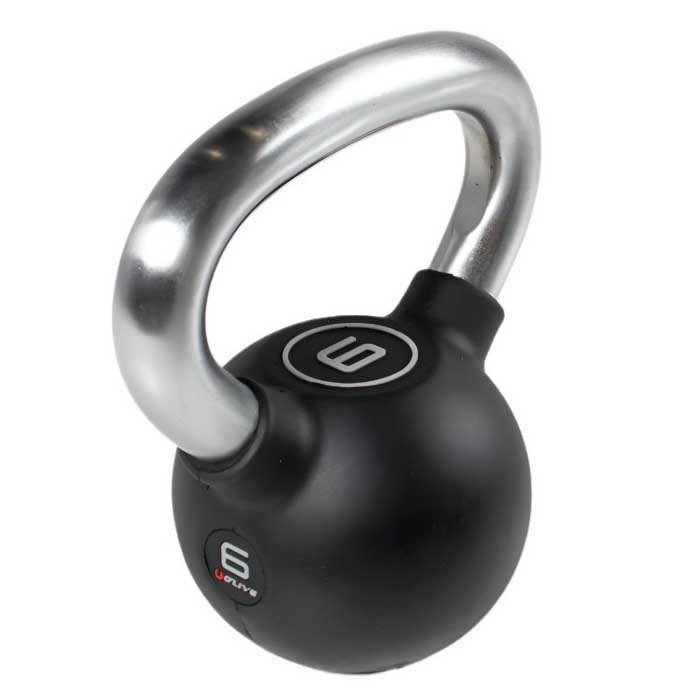 Olive Rubber Kettlebell 6kg Silber 6 kg Olive Rubber Kettlebell 6kg Silber 6 kg von Olive