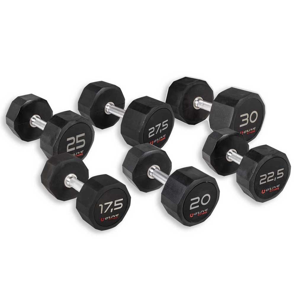Olive Rubber Pro Style Kit 17.5 To 30kg Dumbbell Schwarz 17.5 to 30 kg Olive Rubber Pro Style Kit 17.5 To 30kg Dumbbell Schwarz 17.5 to 30 kg von Olive