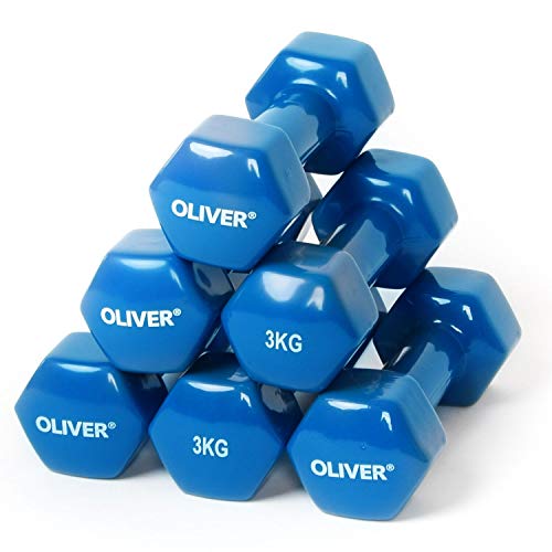 OLIVER Kurzhantelpaar 3er Kombi 3kg Gewichte Kraft Training Vinylummantelung OLIVER Kurzhantelpaar 3er Kombi 3kg Gewichte Kraft Training Vinylummantelung von Oliver