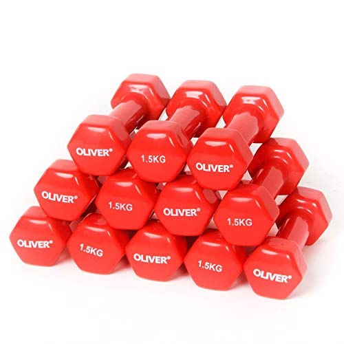 OLIVER Kurzhantelpaar 6er Kombi 1.5kg Gewichte Kraft Training Vinylummantelung OLIVER Kurzhantelpaar 6er Kombi 1.5kg Gewichte Kraft Training Vinylummantelung von Oliver