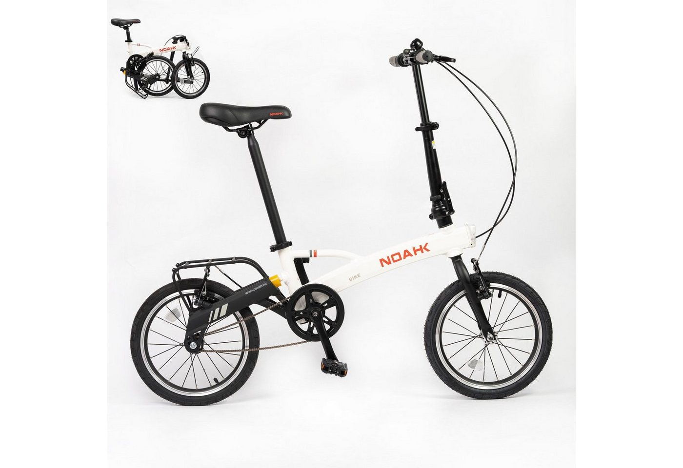Olotos Faltrad NOAHK Faltbar-Fahrräder, Klapprad, 0 Gang, 16 Zoll mit Quick-Fold-System von Olotos
