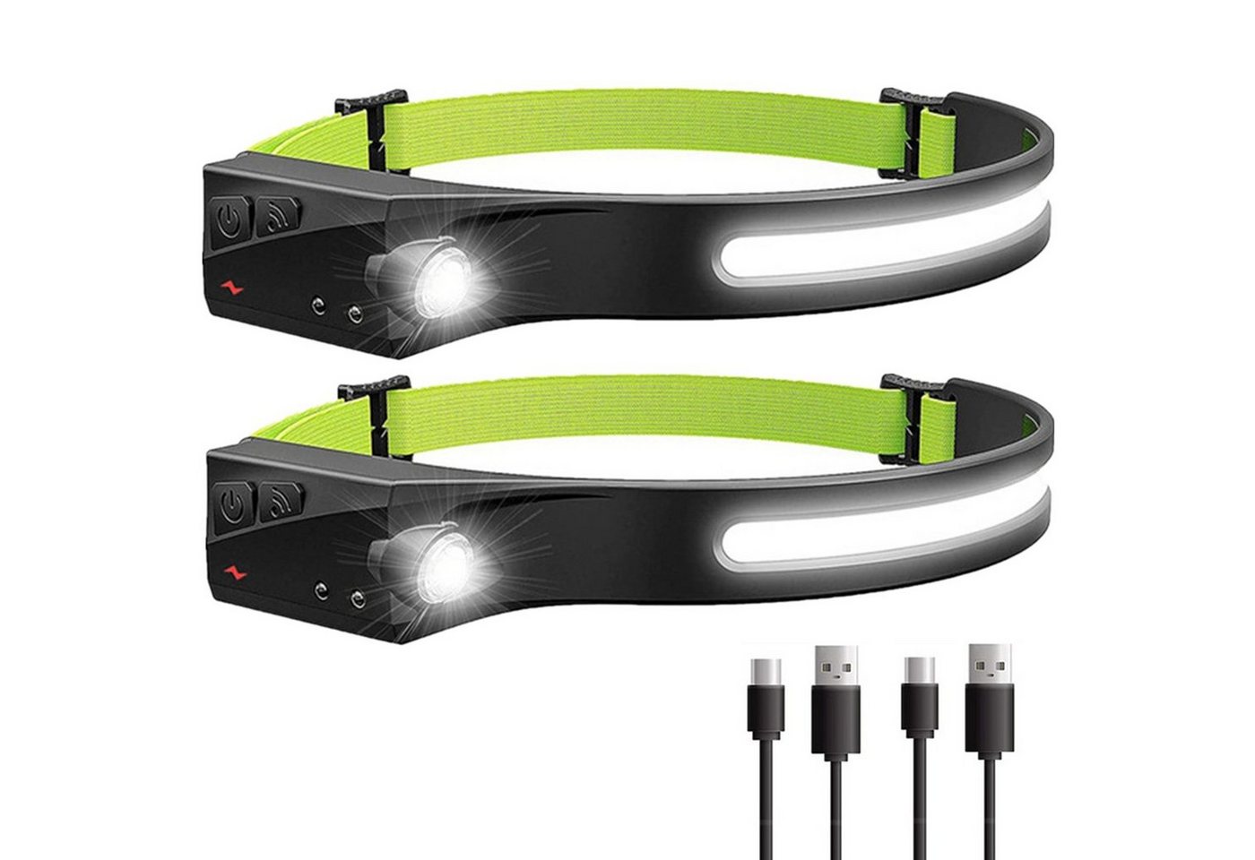 Olotos Stirnlampe LED COB XPE Kopflampe Scheinwerfer USB Wiederaufladbar mit Sensor (2 Stück Set), 5 Modi 1200mAh 230°Ultra Weitwinkel Licht IPX4 Wasserdicht Olotos Stirnlampe LED COB XPE Kopflampe Scheinwerfer USB Wiederaufladbar mit Sensor (2 Stück Set), 5 Modi 1200mAh 230°Ultra Weitwinkel Licht IPX4 Wasserdicht von Olotos